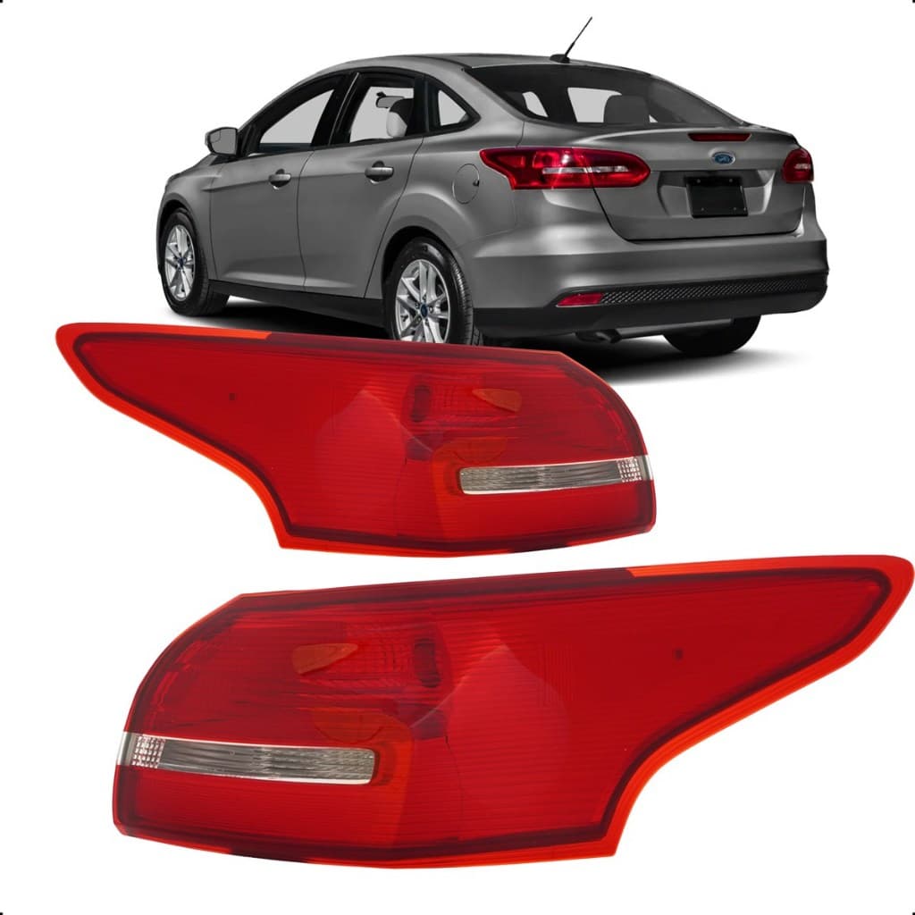 Lanterna Traseira Canto Sem LED Ford Focus Sedan 16 a 19 DEPO
