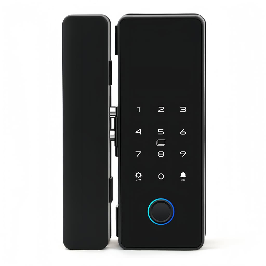 Fechadura Digital Inteligente Impressão Digital Senha e Cartão Resistente  para Porta Madeira-M4