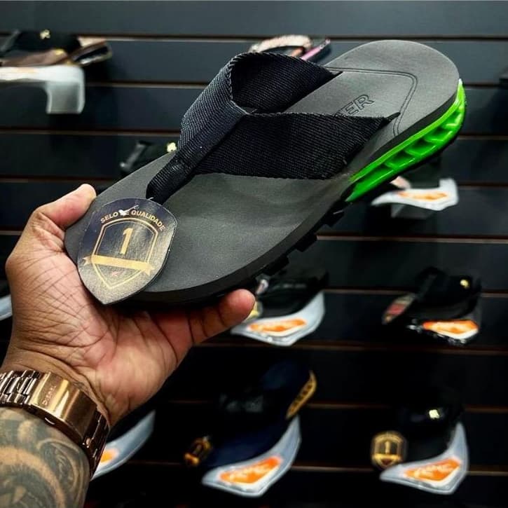 Sandalia Casual Super Confortavel Tradicional Preto
