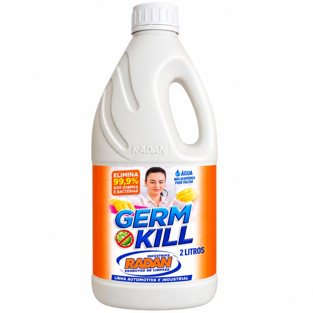 Desinfetante GERM KILL similar o Lysoform elimina 99,9% germes e bactérias Radan 2L