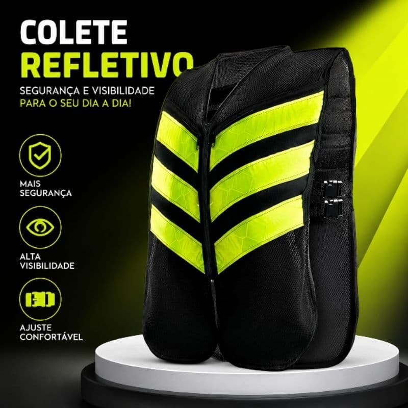 Colete motoboy mototaxi refletivo  com faixas refletivas