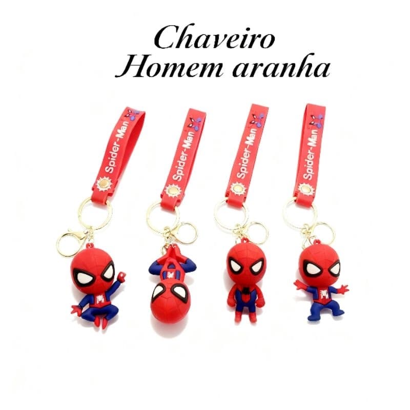 Chaveiro Homem Aranha 3d Super Herói Para Mochila Bolsa Chaves Presente Infantil