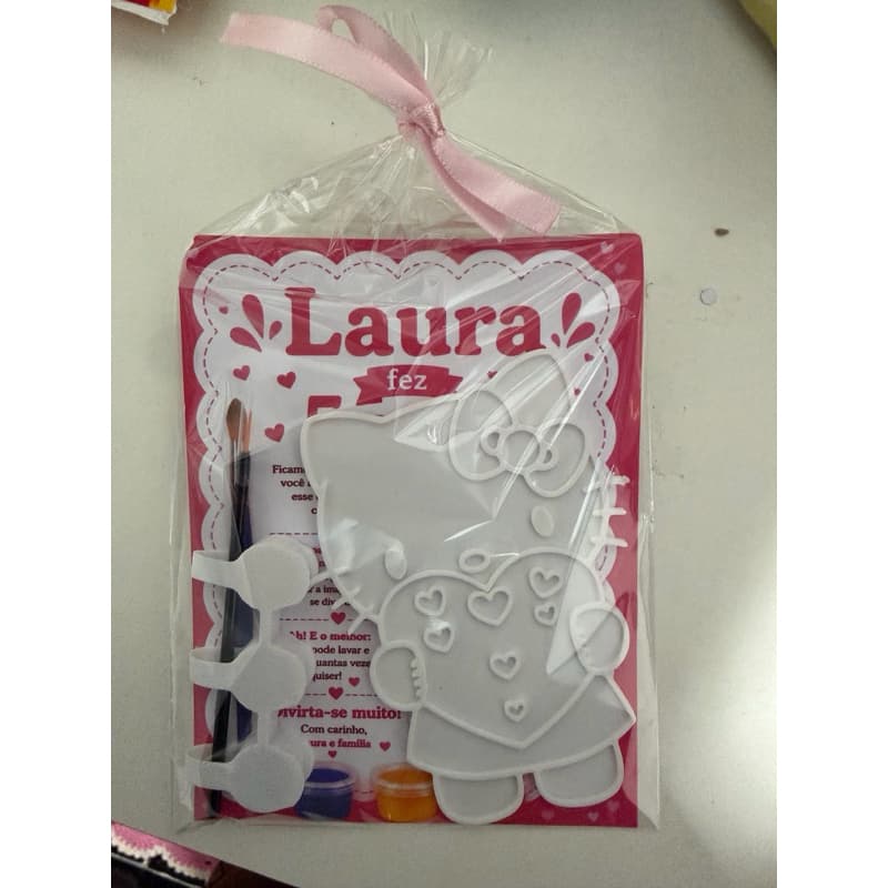 kit Placa 3D Para Colorir Hello Kitty Infantil Reutilizável Personagens | lembrancinha