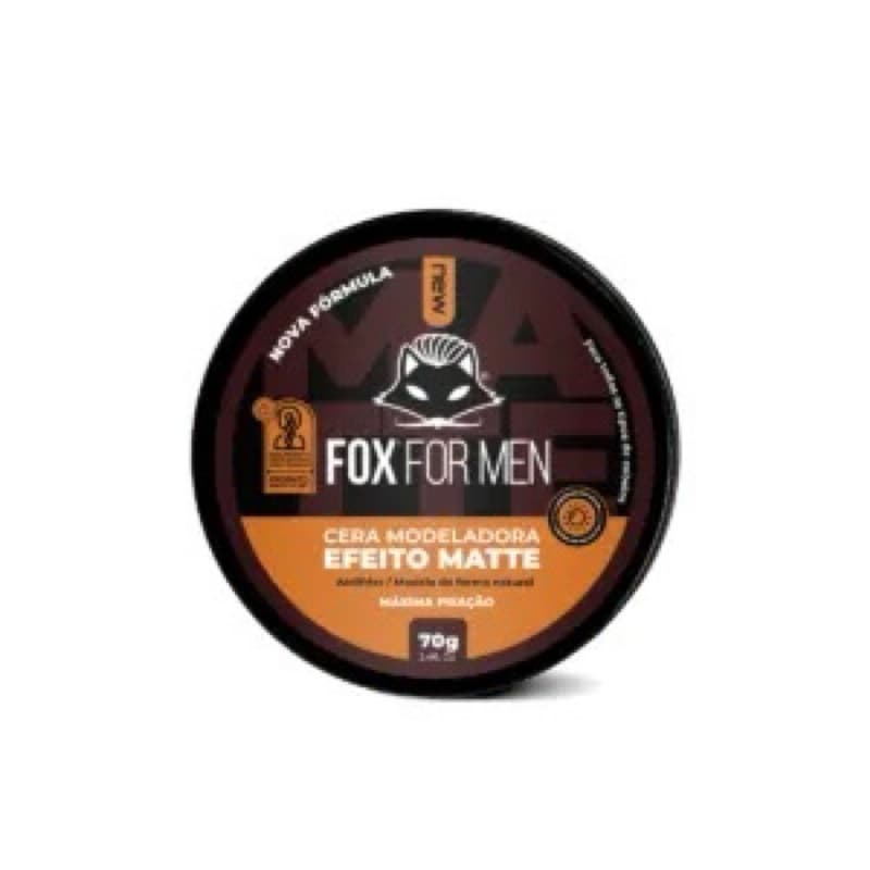 Cera Modeladora Matte Fox 70g Efeito Seco Fixação Forte