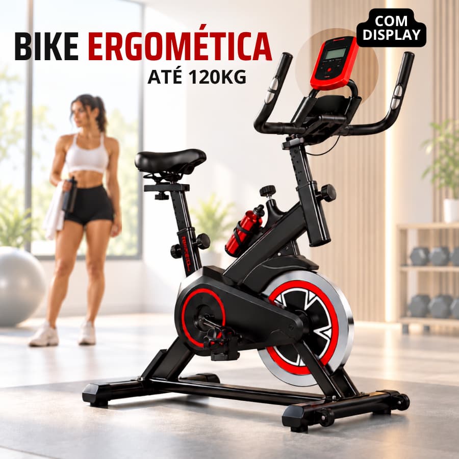 Bicicleta Bike Ergométrica Spinning Academia Fitness Profissional Cardio e Musculação até 120kg