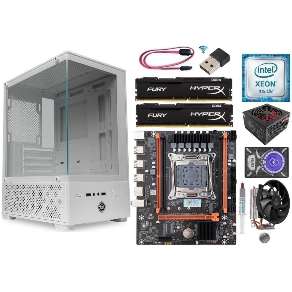 Kit Gamer X99 Xeon E5 2650 v4/ 8GB-16GB DDR4/ Gabinete + Fonte 500w + SSD + HD