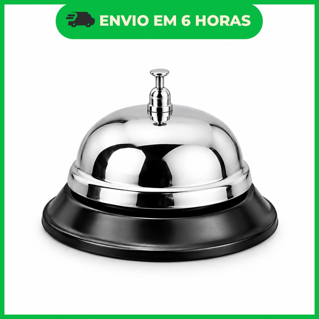 Sino Campainha Sineta de Mesa - Recepção Hotel Restaurante Balcão Atendimento