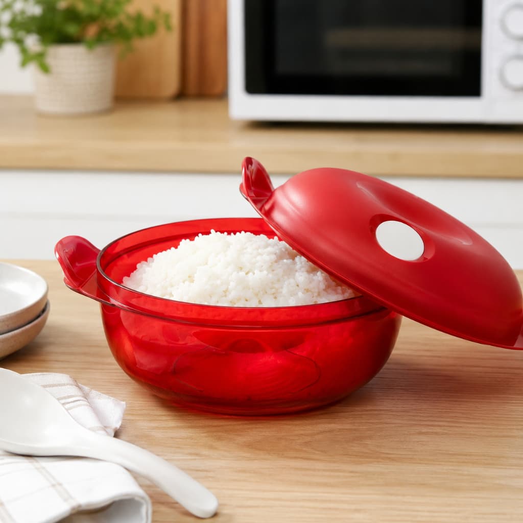 Tupperware Cristalwave Geração I 1,5L Vermelha com Válvula