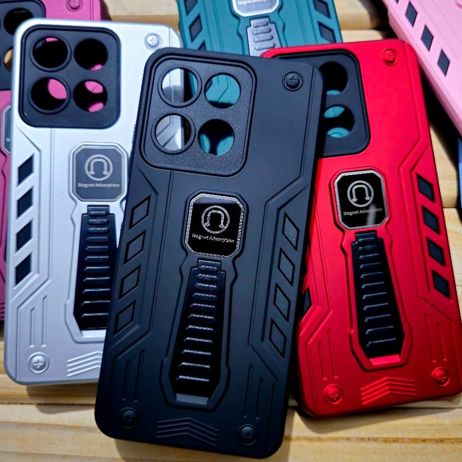Capa capinha anti impacto silicone com Suporte para Motorola Moto G37 | Moto G47 magnético e mesa Proteção de camera