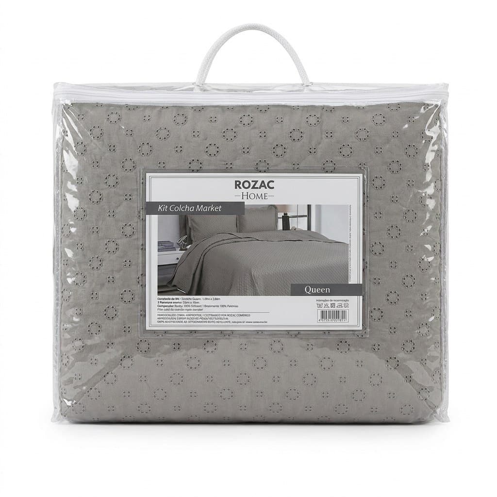 Kit Colcha Queen Markt 3 Peças