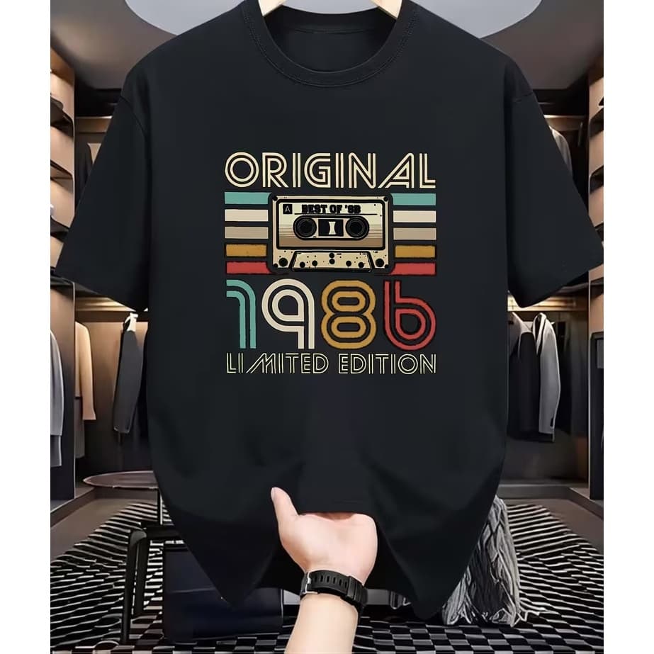 CAMISETA UNISSEX 100% ALGODÃO ESTILO RETRO ORIGINAL 1986