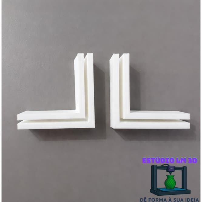 KIT com 2 cantoneiras em L 3mm ideal para união de placas em MDF para estúdio fotográfico KIT com 2