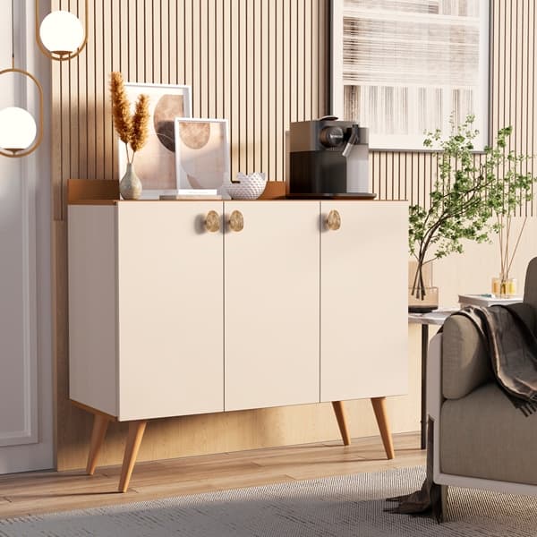 Armario Aparador Buffet Diana 3 Portas Retrô Pés Palito Cores - Comprar Moveis em casa