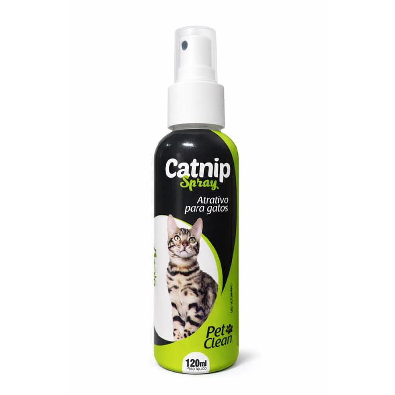 Spray Catnip Gatos 120ml Erva do Gato Natural Atrai o Gato Reduz Ansiedade e Estresse Para Arranhador Sofá e Brinquedos