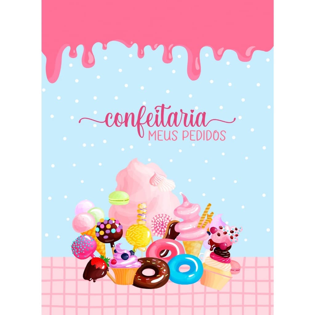 ✨ Caderno de Pedidos para Confeitaria – Tamanho A5 | Capa Dura ✨