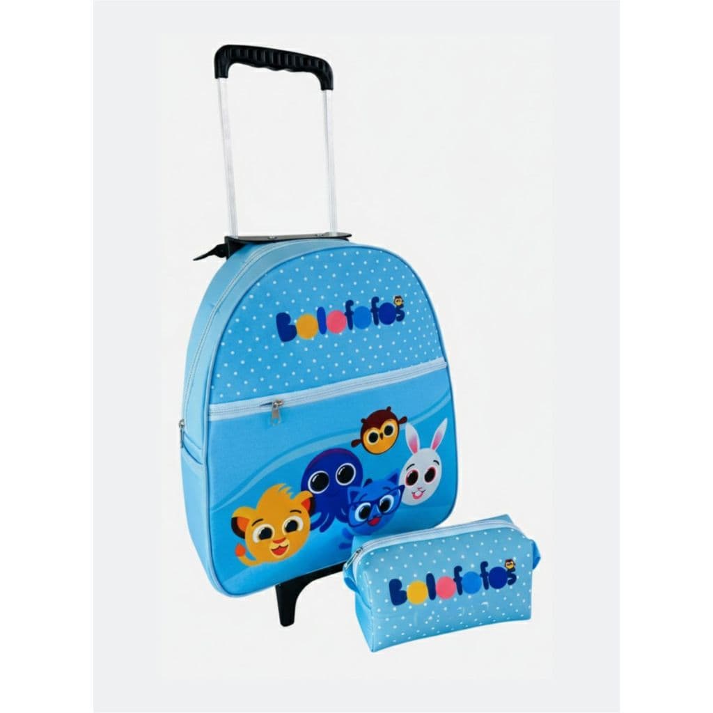 Kit Mochila de Rodinhas Infantil 2 Peças à pronta entrega vários temas