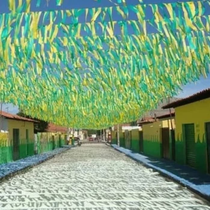 Fita Faixa Decorativa Copa do Mundo Verde e Amarelo