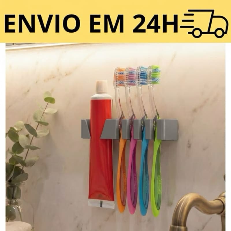 Suporte de Escova de Dente e Pasta | Organizador SimplesP19