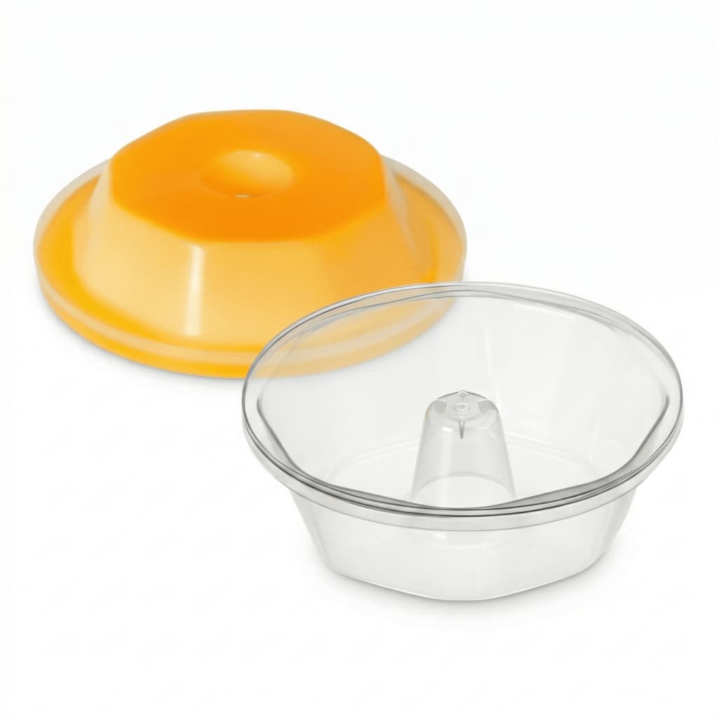 Forma Para Pudim com Tampa Descartável Forneável 120ml Pequena Kit 12 Unidades