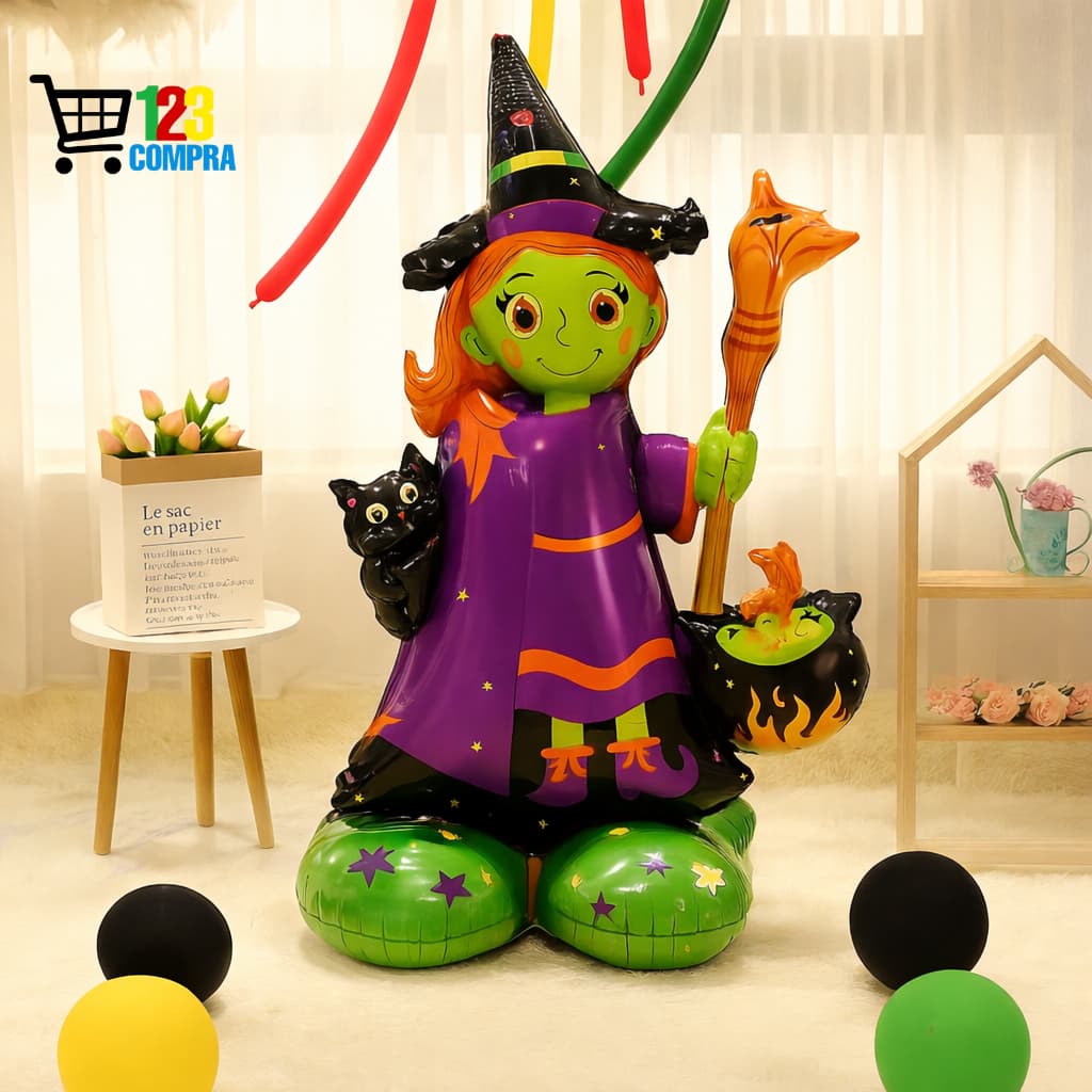 Balão 120CM - Halloween Grande - Esqueleto /Abóbora / Bruxa