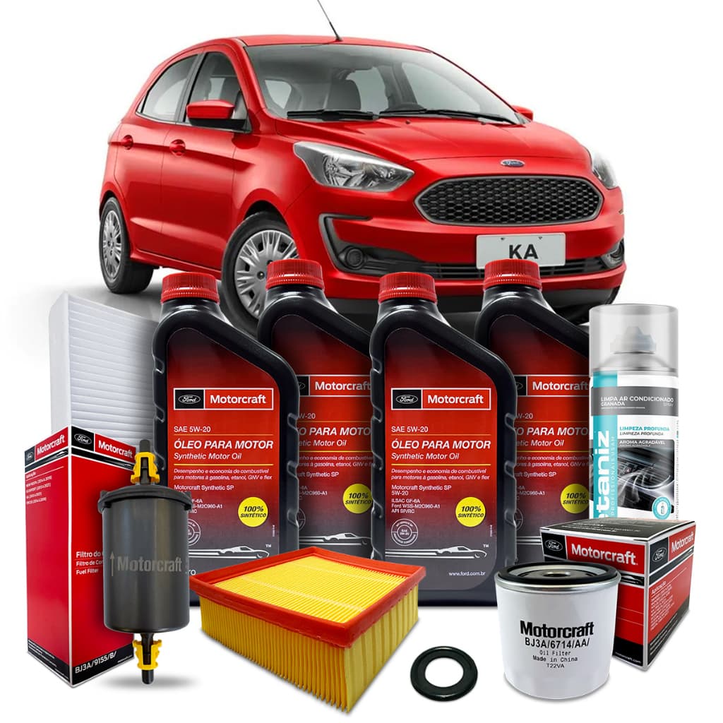 Kit Revisão Troca de Óleo Motorcraft 5w20 Ford Ka 1.0 1.5 2018 2019 2020 2021