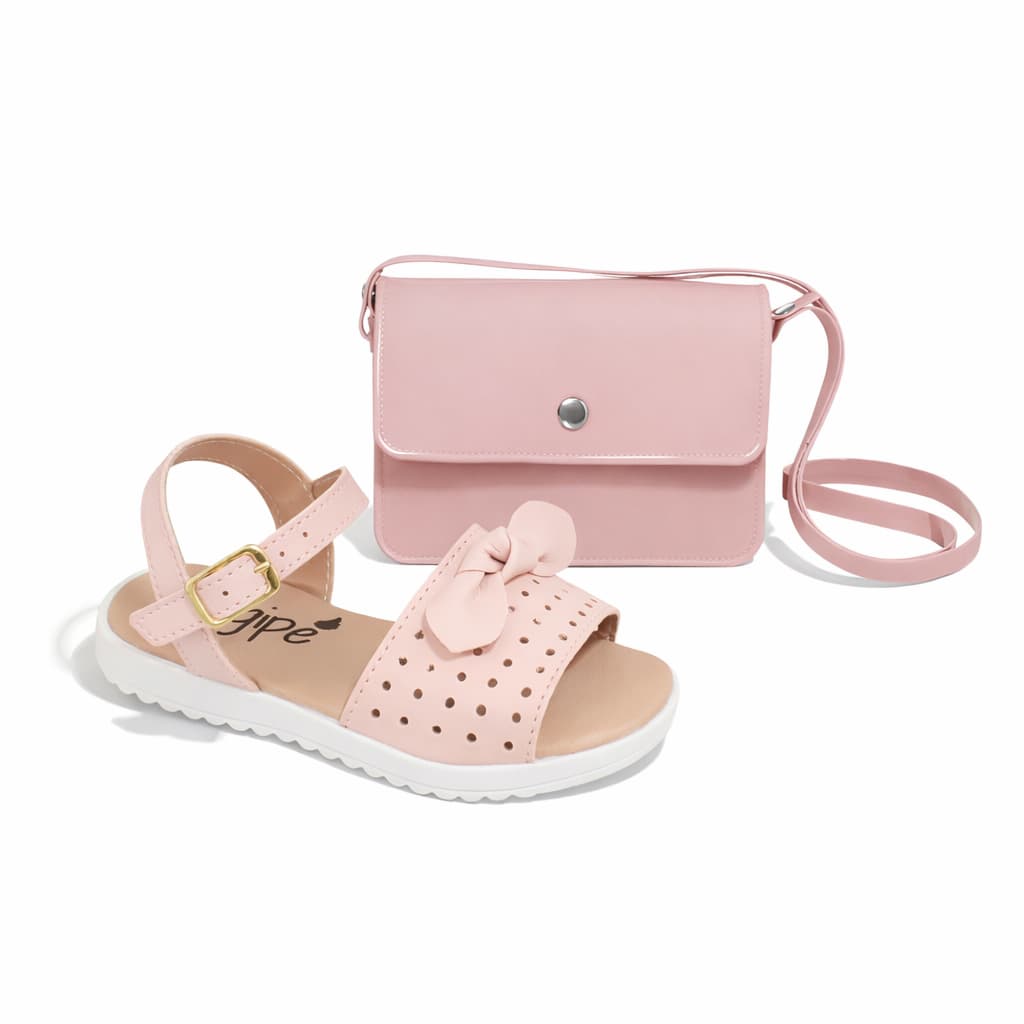 Kit Sandália Infantil C Bolsa Menina Sandálias Infantil Feminina Sandália Blogueira Combo Meninas