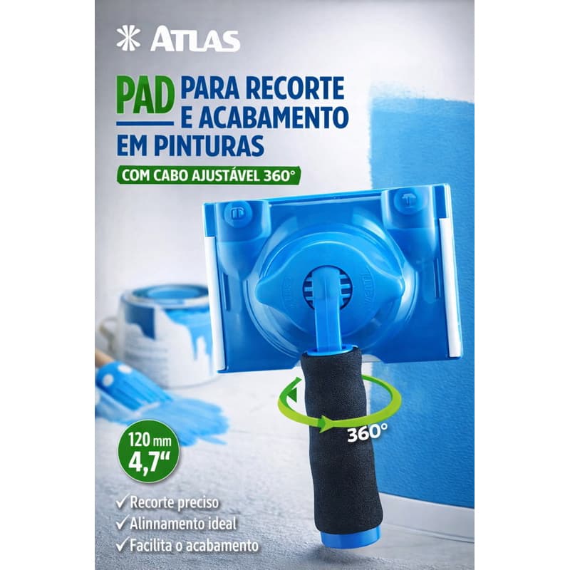Pad para Recorte de Pintura - Ferramenta de Pintura - Atlas Cabo Giratório 360°
