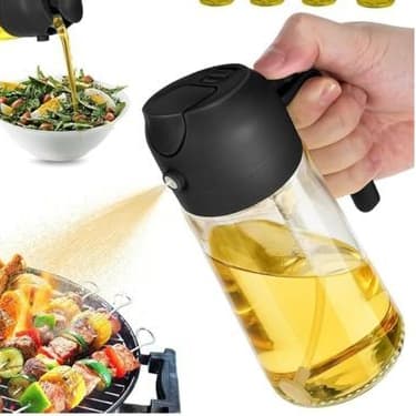 Porta Azeite Borrifador Galheteiro Vidro Dosador 470ml Aplicador Azeite Vinagre Cozinha Bar