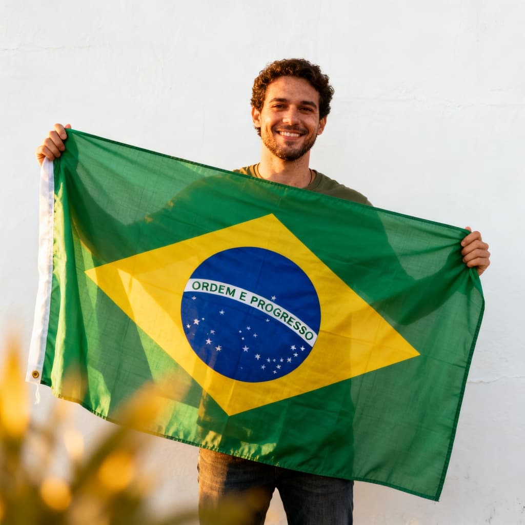 Bandeira do Brasil Poliester Copa do Mundo Futebol Jogos Eventos 90x60cm