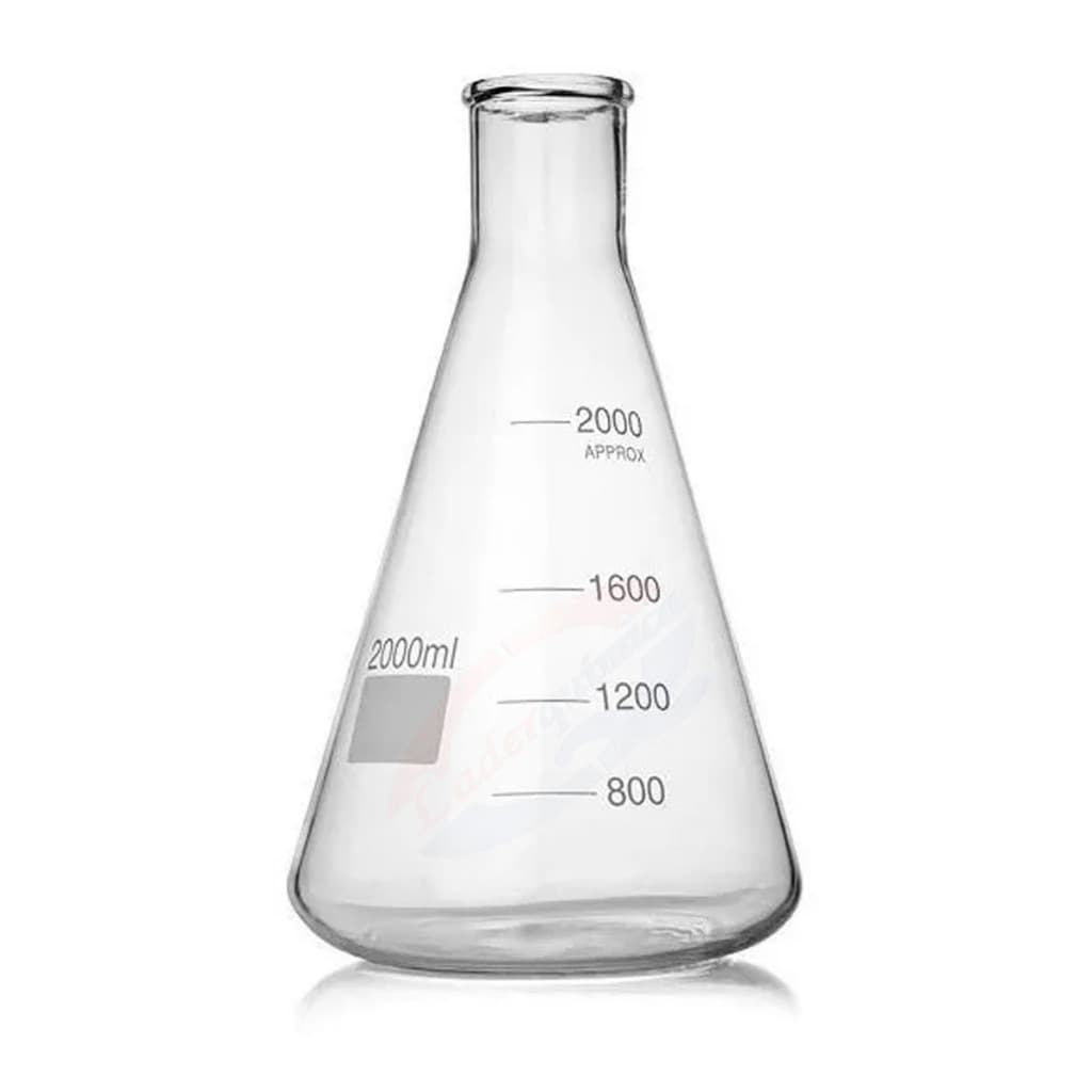 Erlenmeyer Boca Estreita Medição Em Até 2000ml Graduado Vidro Boro