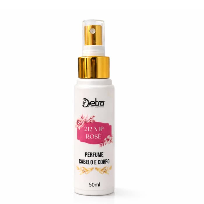 Perfume Capilar Body Splash Vip Rose Cabelo e Corpo Doce Feminino Colônia Desodorante 50ml Detra
