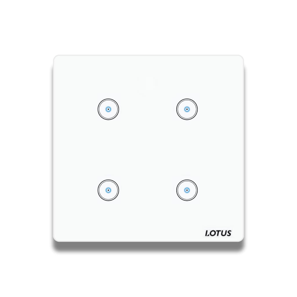 Interruptor Inteligente 4 Botões Zigbee 4x4 Plus Lotus