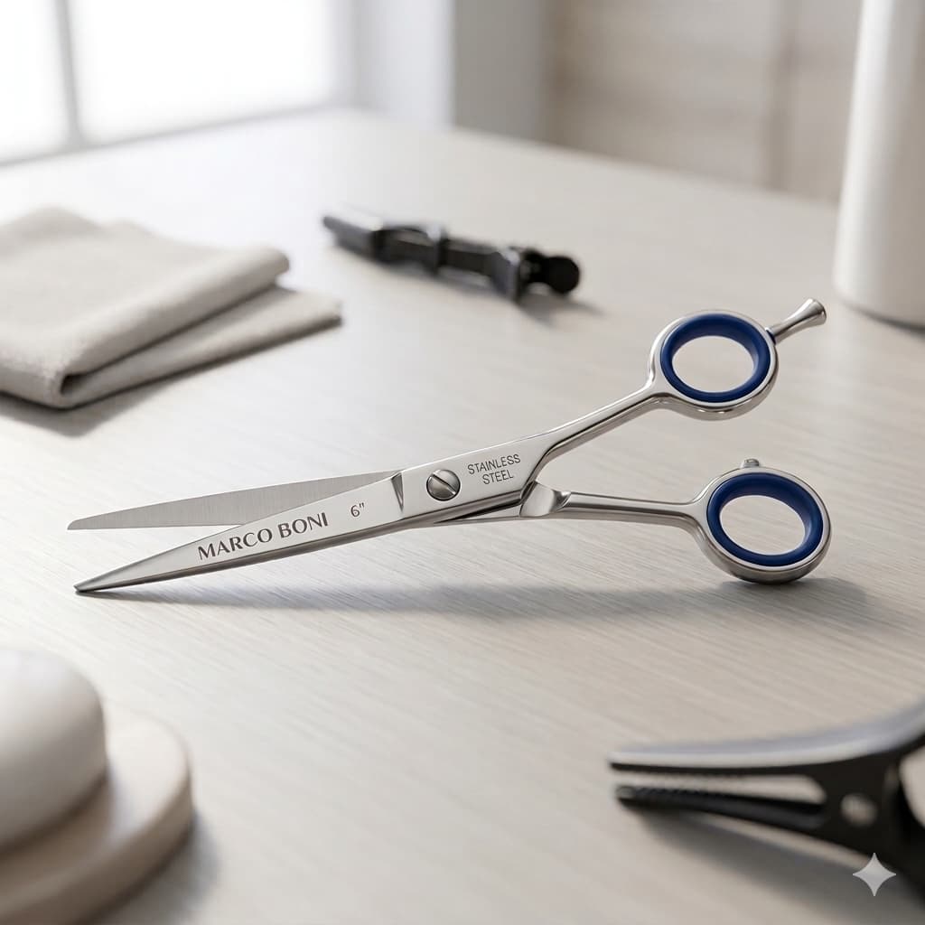TESOURA PROFISSIONAL CABELEIREIRO FIO LISO 6 MARCO BONI 1746