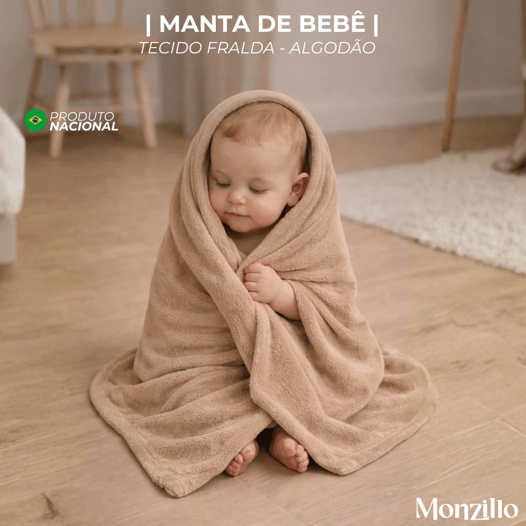 Manta Bebe Macia Microfibra Quentinha Aveludada
