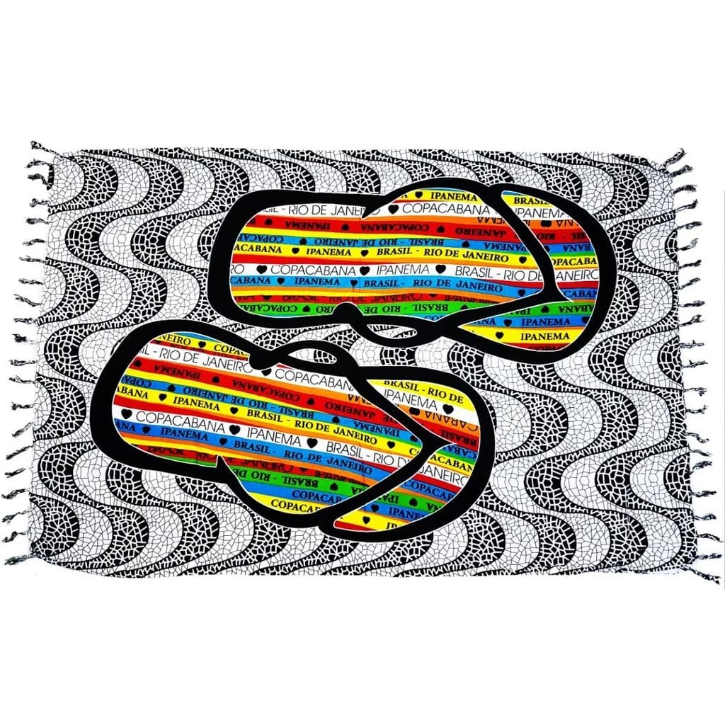 Canga De Praia Calçadão De Copacabana Saída de Praia Diversos Modelos 1,70cm X 1,15cm