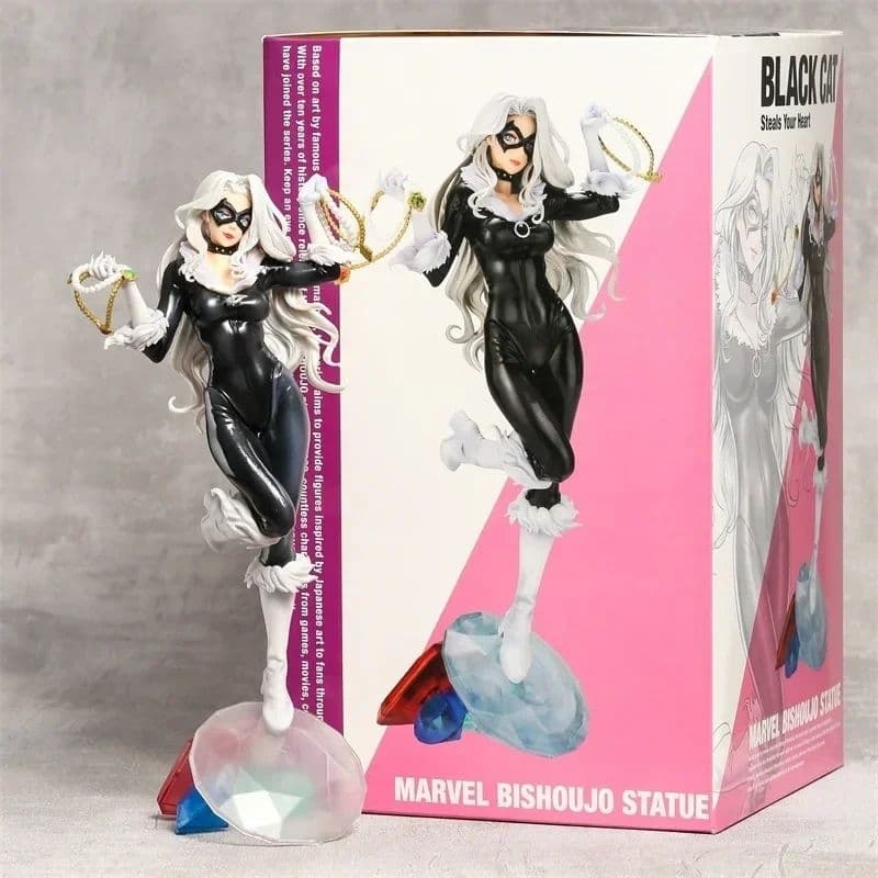 Black Cat Estátua 25cm de The Amazing Spider-Man PVC Figura de Ação Toy Collection