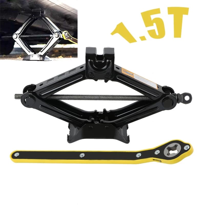 Macaco Sanfona Automotivo 1,5 Toneladas (1500kg) com Chave Catraca - Universal para Carros e Veículos