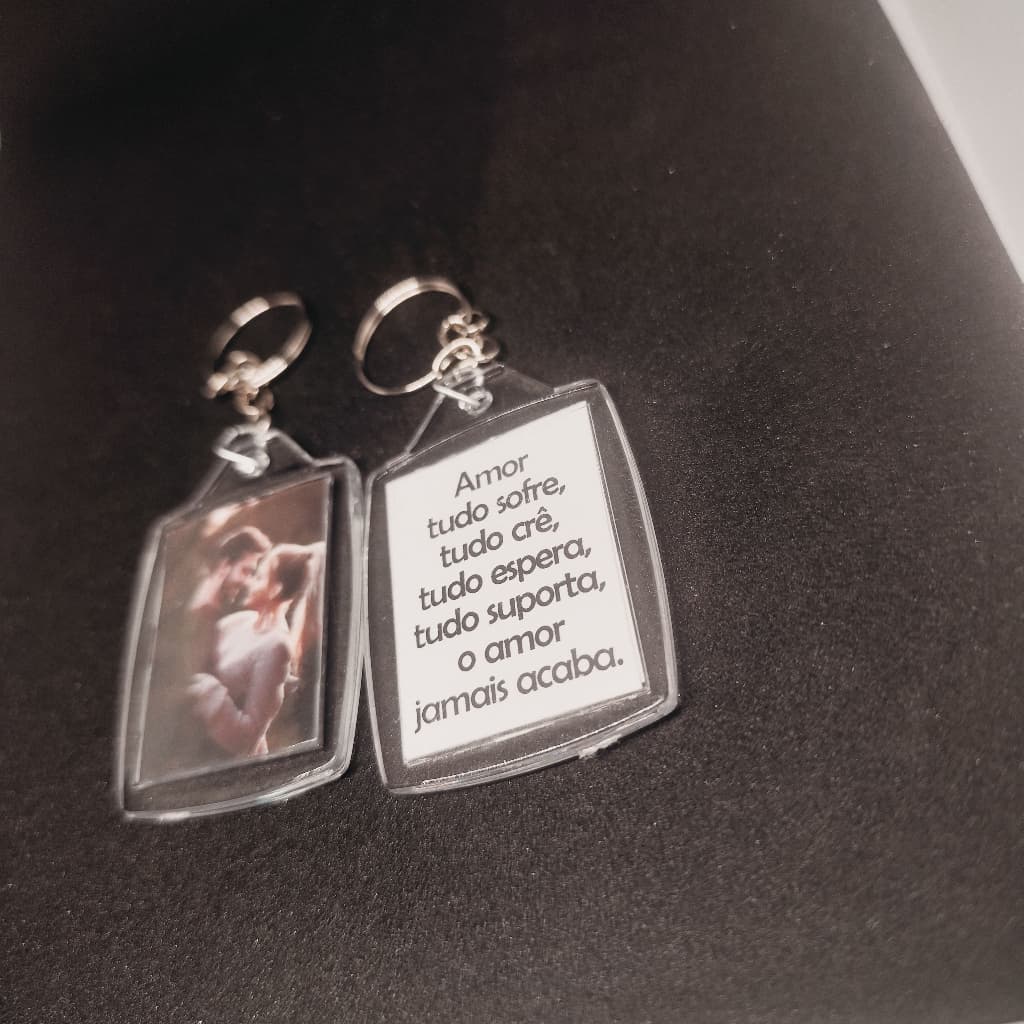 Chaveiro Acrílico Personalizado com Foto, tema, nome, etc
