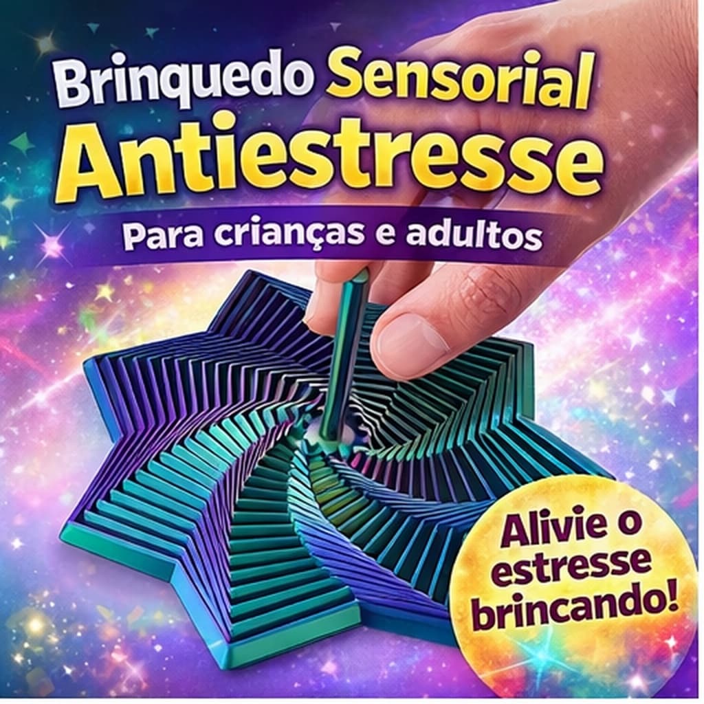 Brinquedo Sensorial Antiestresse Fidget Toy Infantil Adulto Relaxante Ansiedade Foco Hipnótico Para Crianças e Adultos