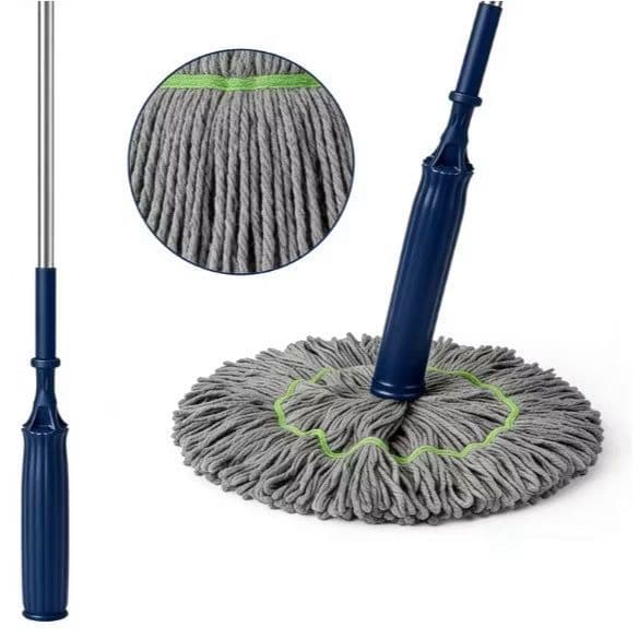Mop 2 em 1 com Desidratação e Rotação Automática! Sistema Eficiente para Limpeza Profunda do Piso.