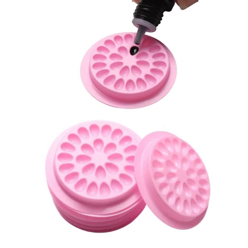 Kit Colmeia Batoque Flor Porta cola para Extensão de Cílios 10, 20, 30, 40, 50 e 100 unidades