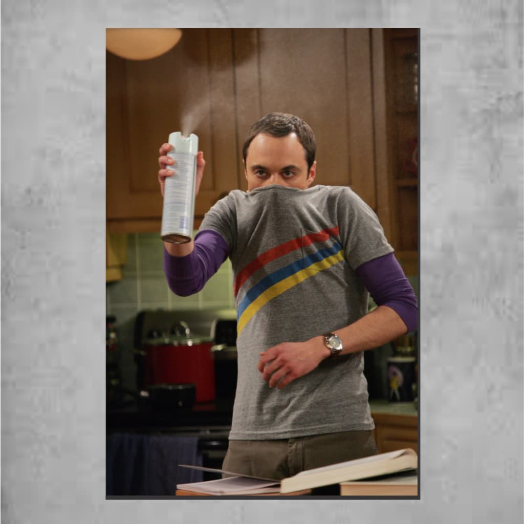Placa Decorativa Banheiro Sheldon Decoração de Parede - Placas Decorativas Divertido Lavabo