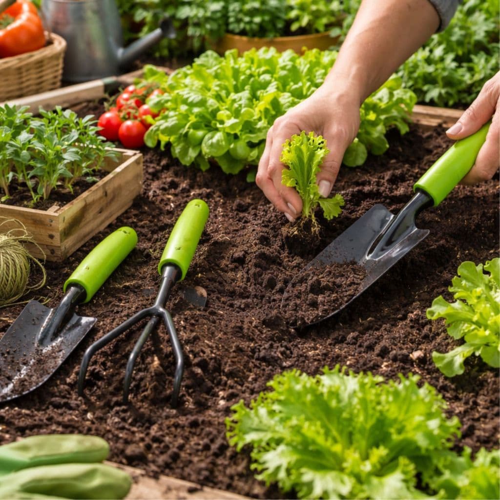 Kit Ferramentas Para Jardinagem Jardim Jardineiro Eda 0NR Jogo Com 3 Peças Pá Rastelo Resistente Praticidade Qualidade