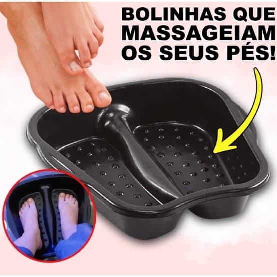 Bacia Escalda-Pés Pedicure Spa Massageadora Relaxante Antiestresse