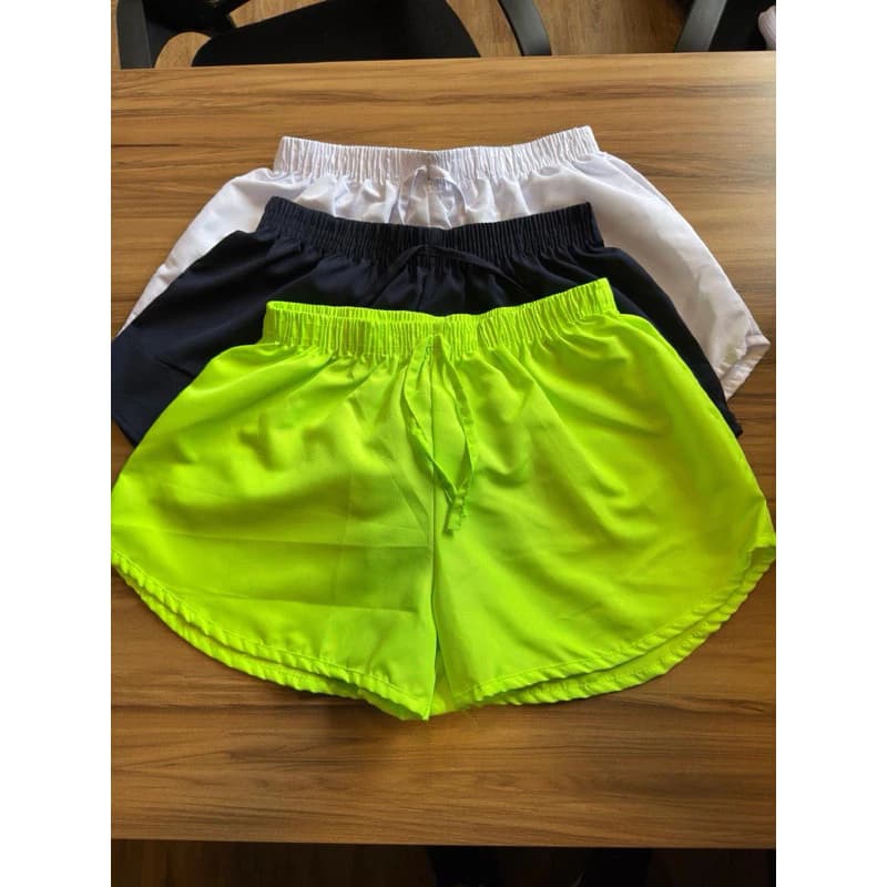 Kit 3 Shortinhos Feminino Plus Size Moda Praia e Academia – Tecido Leve que Não Aperta. Tamanhos Especiais G1 G2 G3 G4.