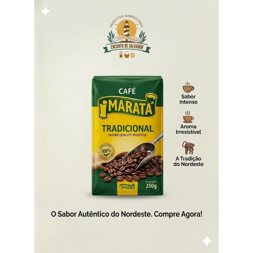 Café Maratá 250g moído, torrado, tradicional - O melhor café do Nordeste