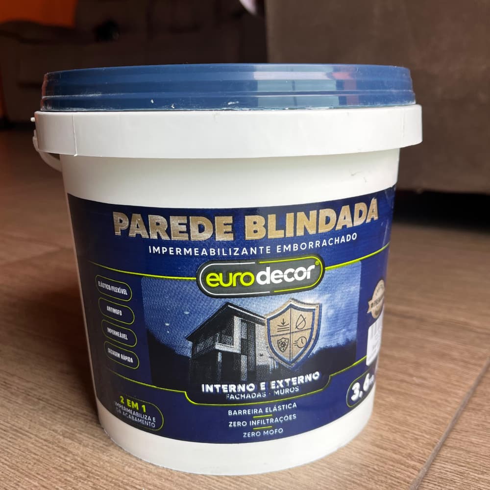 Parede Blindada 3.6KG Impermeabilizante de Muros Fachadas e Paredes Linha Premium