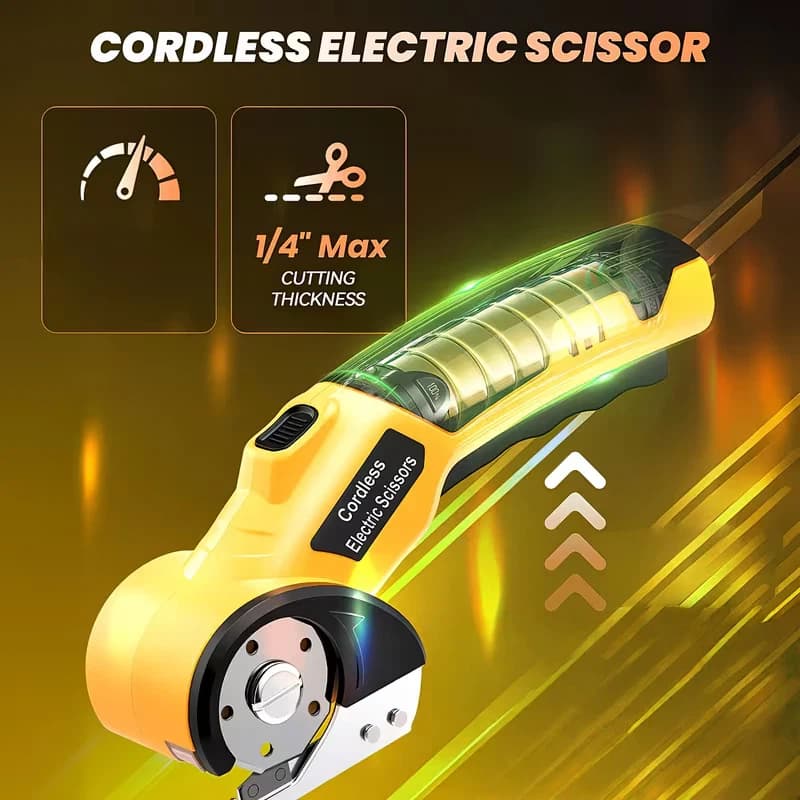 Tesoura Elétrica Rotativa para Corte de Tecidos Ferramenta Prática
