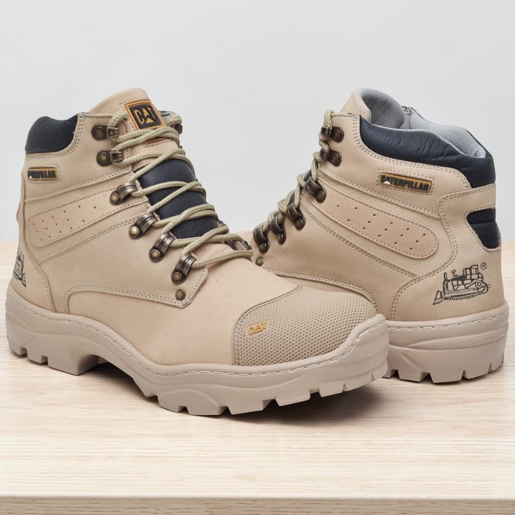 Bota Segurança Adventure Masculina Bege Confortável Resistente Tratorada Motociclista Casual