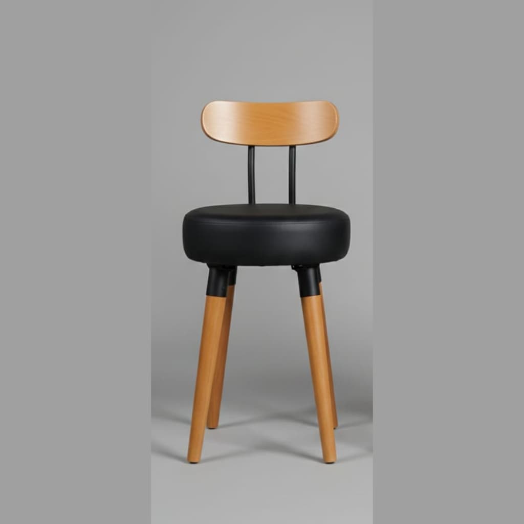 1 un Banqueta Baixa Encosto Ergonomico Pé Palito P/ Cozinhas Bancos Ilhas Bancadas